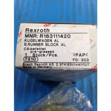 Origin REXROTH R163111420 RUNNER BLOCK BALL CARRIAGE LINEAR BEARING U4