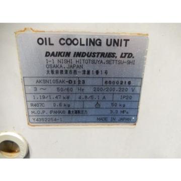 Daikin Finland  Industries Oil Cooling Unit AKSN105AK-D123 Used