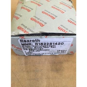 Origin REXROTH BOSCH GROUP R162281420 BLOCK LINEAR BALL BEARING